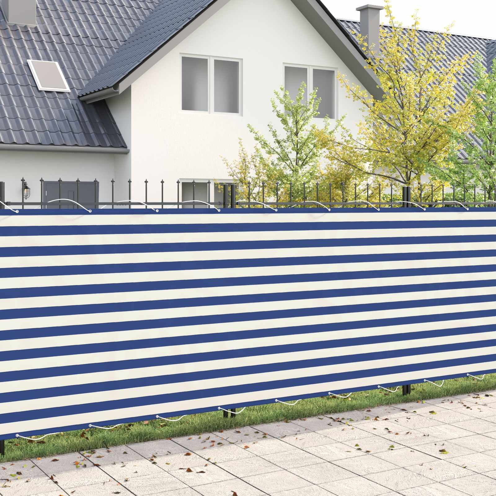 vidaXL Balkonsichtschutz Balkon Sichtschutz 200 x 700 cm Stoff mit PU-Beschichtung (1-St)