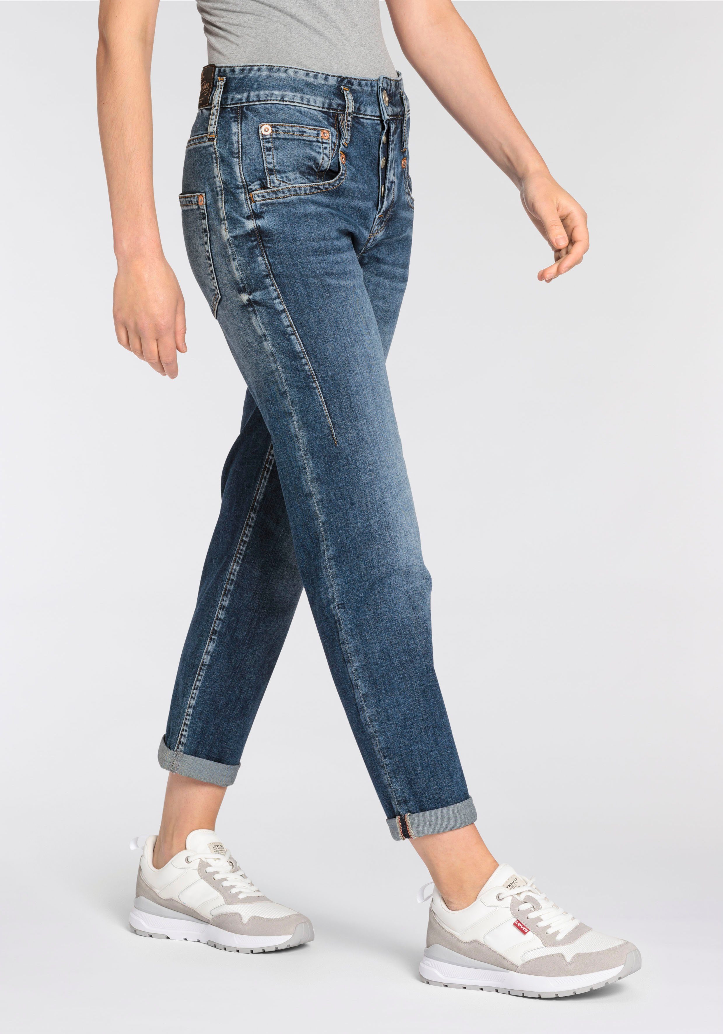 Herrlicher High-waist-Jeans Shyra Tap Denim Stretch