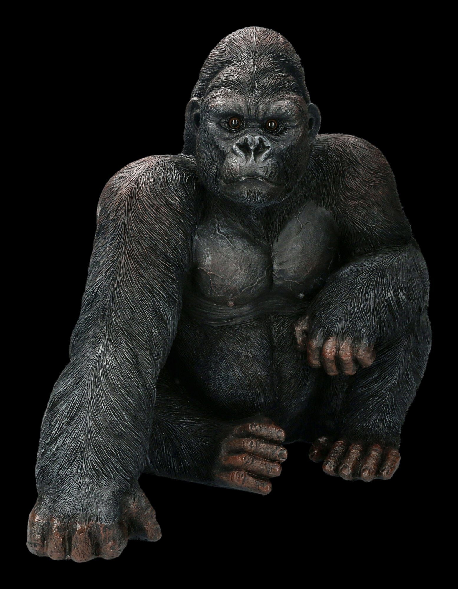 Figuren Shop GmbH Gartenfigur Gartenfigur Großer Gorilla Tierdeko