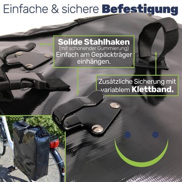 Gravidus Fahrradtasche 2x LKW-Plane Fahrradtasche Fahrrad Gepäckträgertasche Wasserdicht