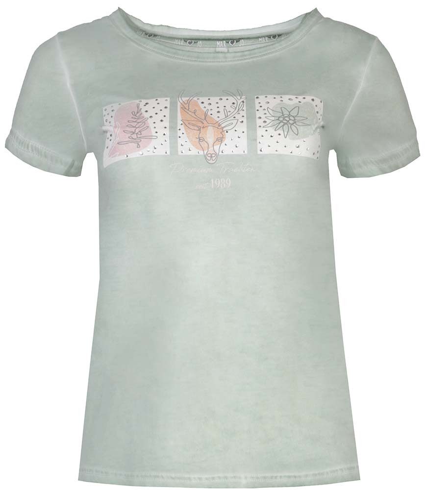 MarJo Trachtenshirt Trachtenshirt Gisela salbei