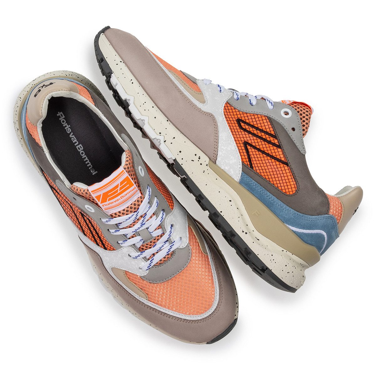 Floris van Bommel Floris van Bommel De Treener, Sneaker, Orange, Herren Sneaker