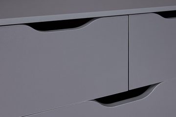 Inter Link Kommode Silenzia 2S4S, kratzfeste Oberfläche, 6 Schubladen, Zeitloses Design