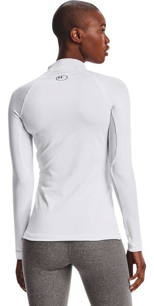 Armour® White Under Longsleeve Oberteil HeatGear Authentics 100 mit Stehkragen