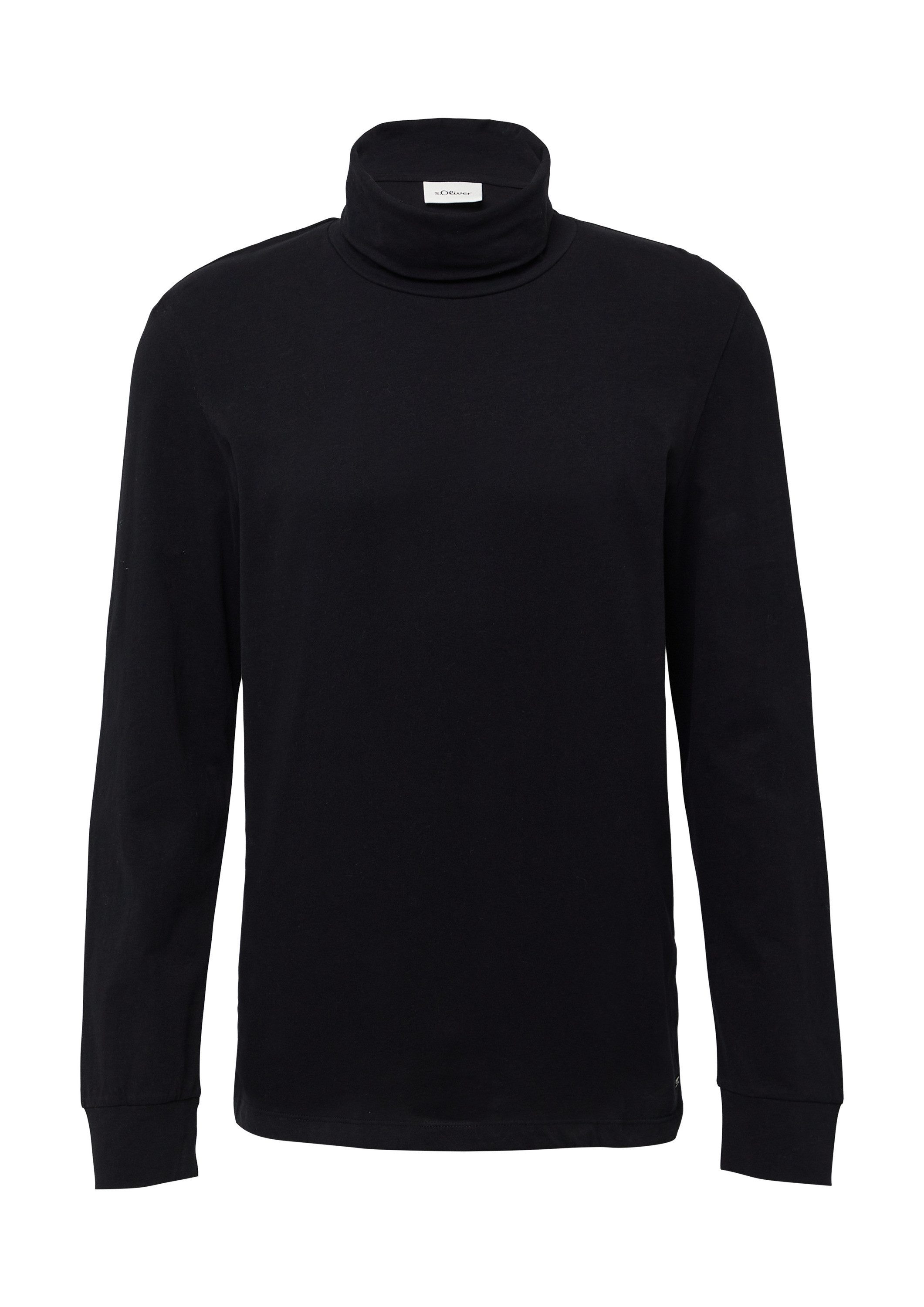 s.Oliver Langarmshirt T-Shirt Weicher Longsleeve mit Rollkragen und Ärmelbündchen