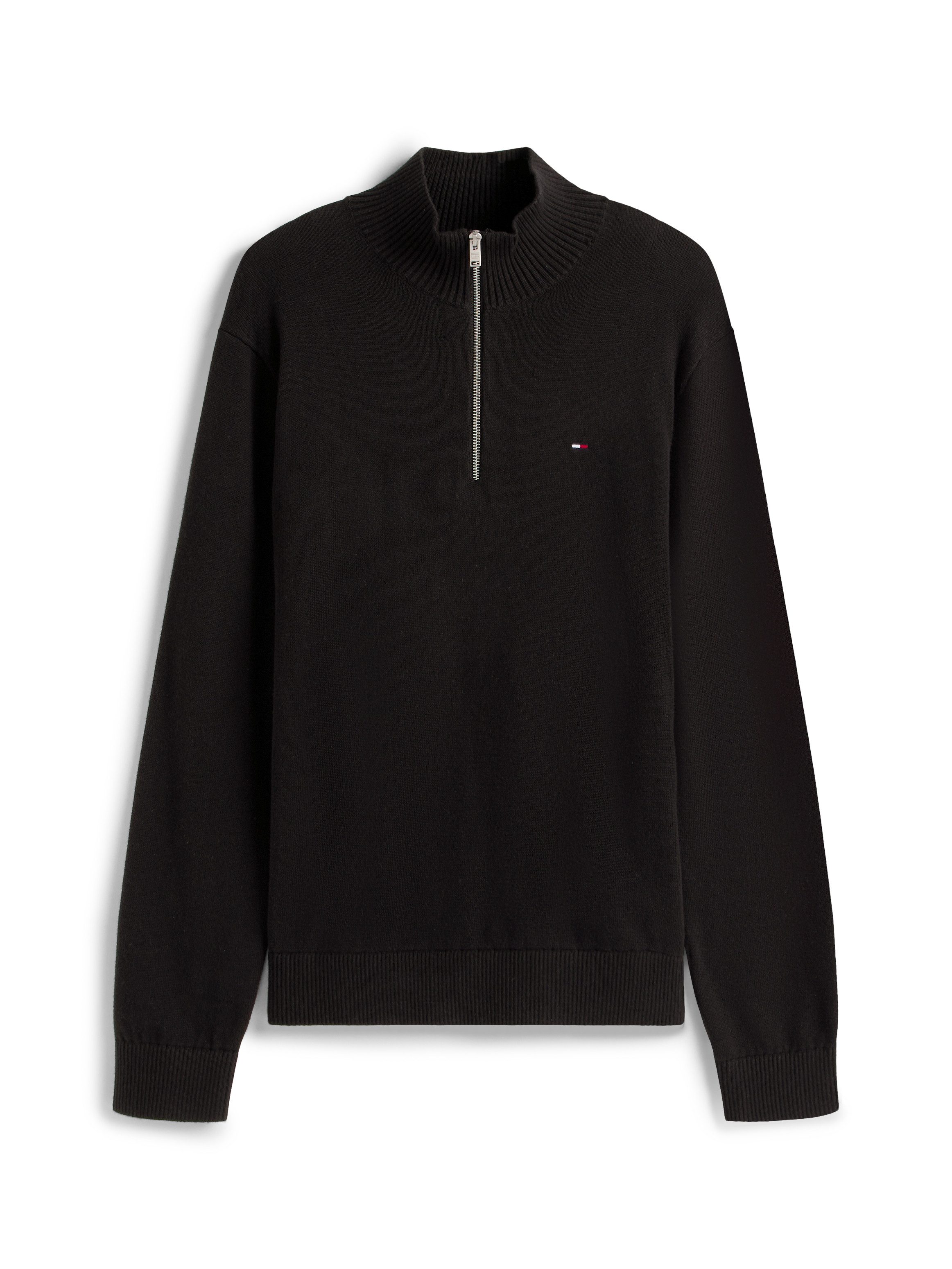 Tommy Jeans Strickpullover TJM SLM ESS LIGHT ¼ ZIP SWTR EXT Mit Rundhalsausschnitt