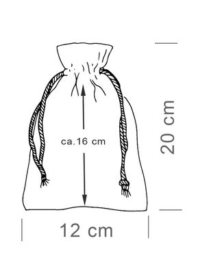 Organzabeutel24 Aufbewahrungstasche 6 Jutesäcke, Jutebeutel mit Kordelzug - 20x12 cm - Geschenkverpackung, 100% Jute Naturfaser