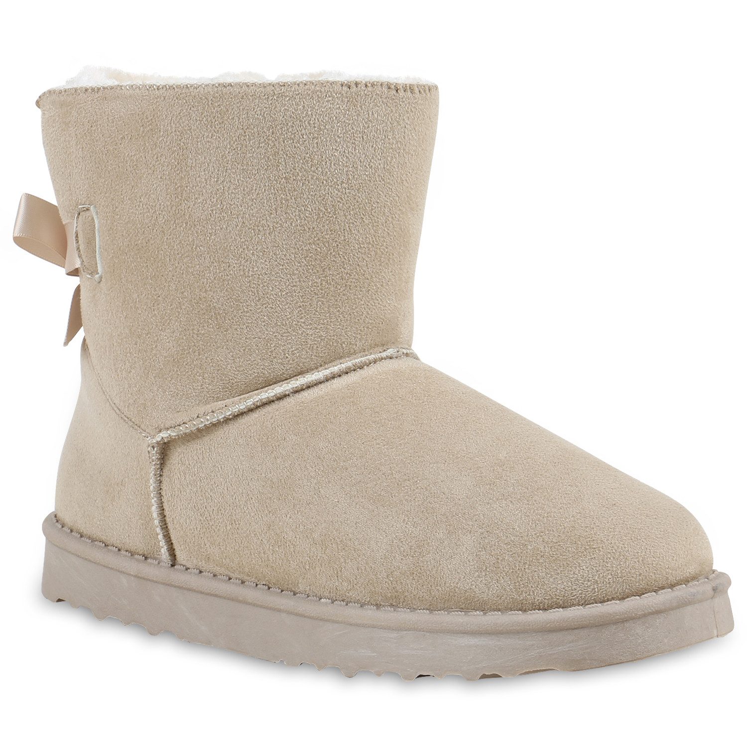 VAN HILL 824965 Schlupfboots Schlupfstiefel Damen Zierperlen Stiefel Stiefeletten Warm Gefüttert