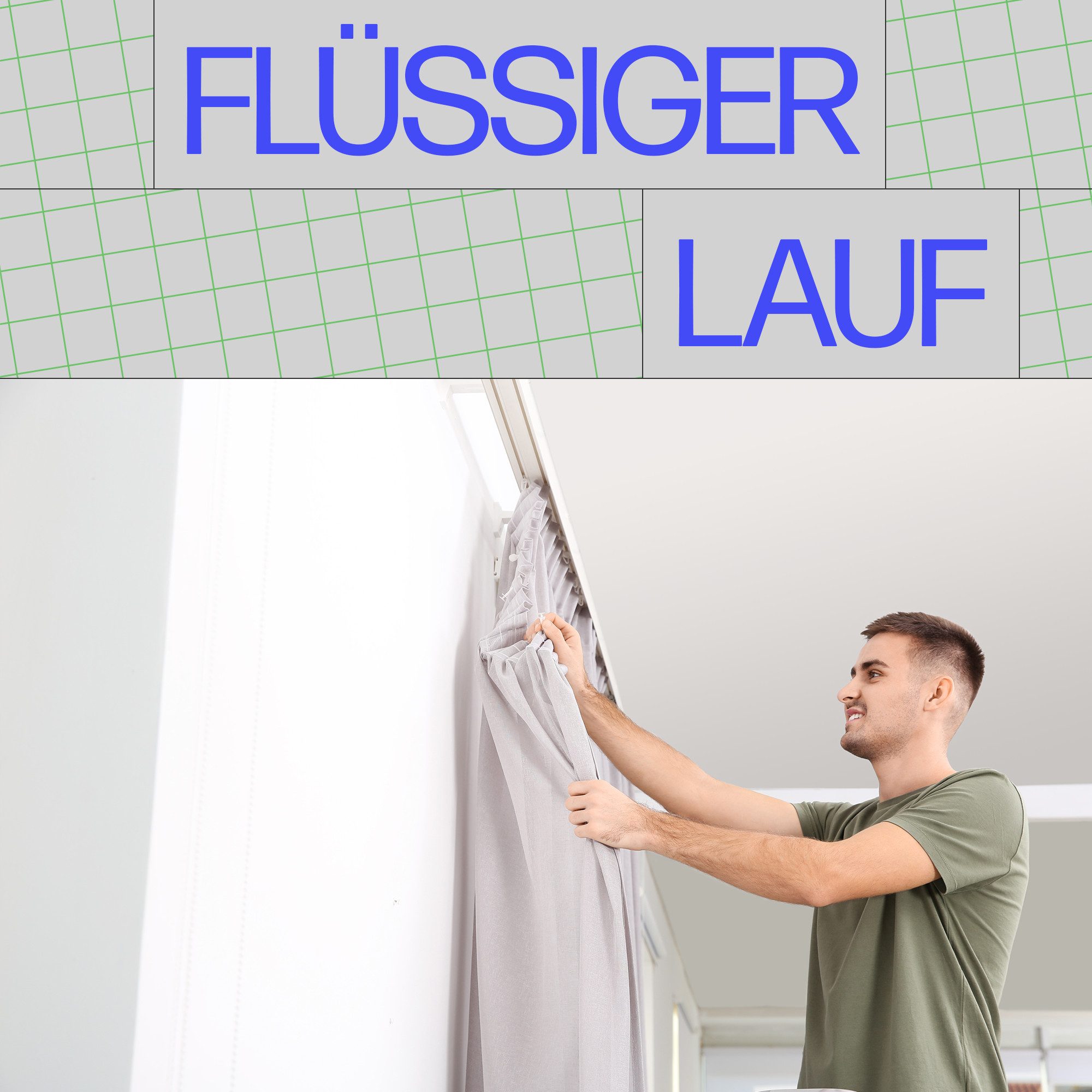 Bestlivings Innenlaufschiene Verbinder-Set, universal-läufig, geklemmt, Kunststoff, langlebig, einfache Montage durch Einschieben – Bild 4 von 5