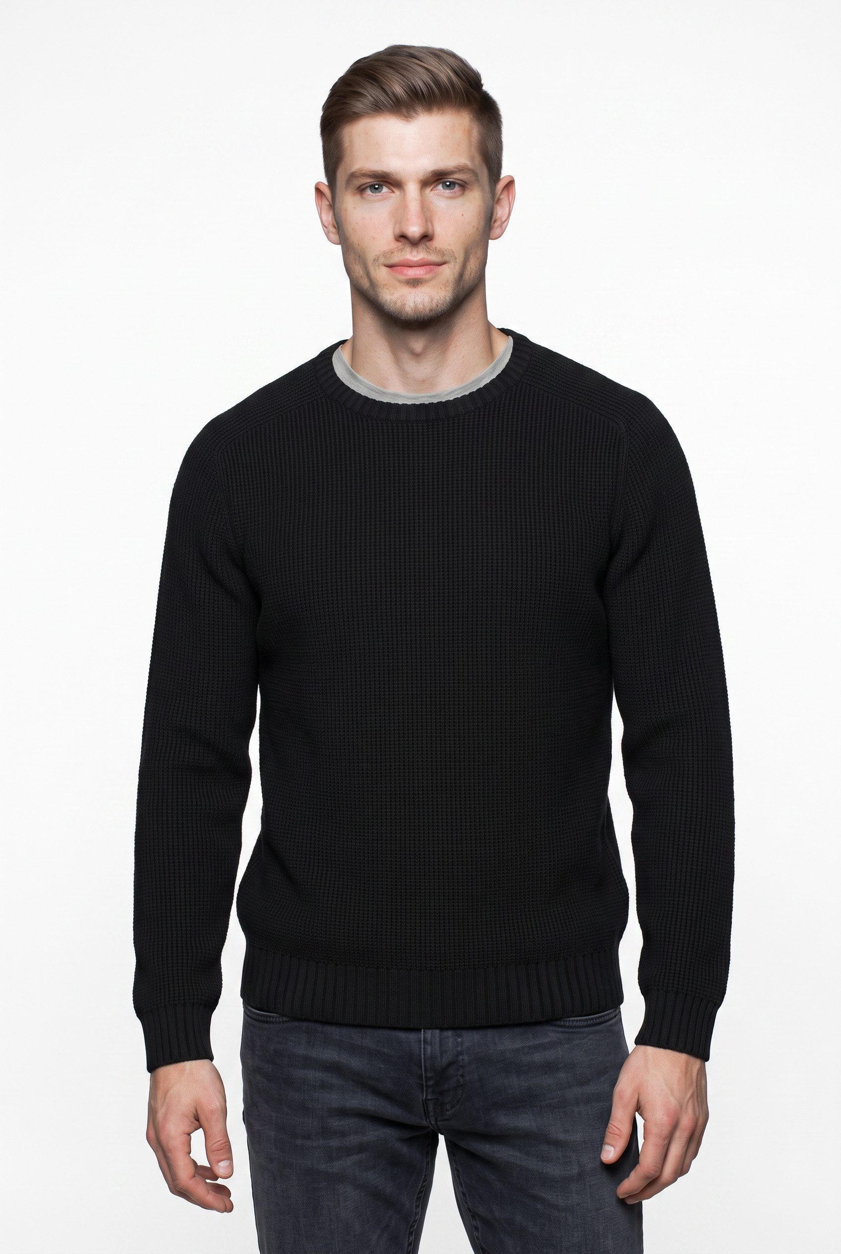 FYNCH-HATTON Strickpullover mit Rippbündchen
