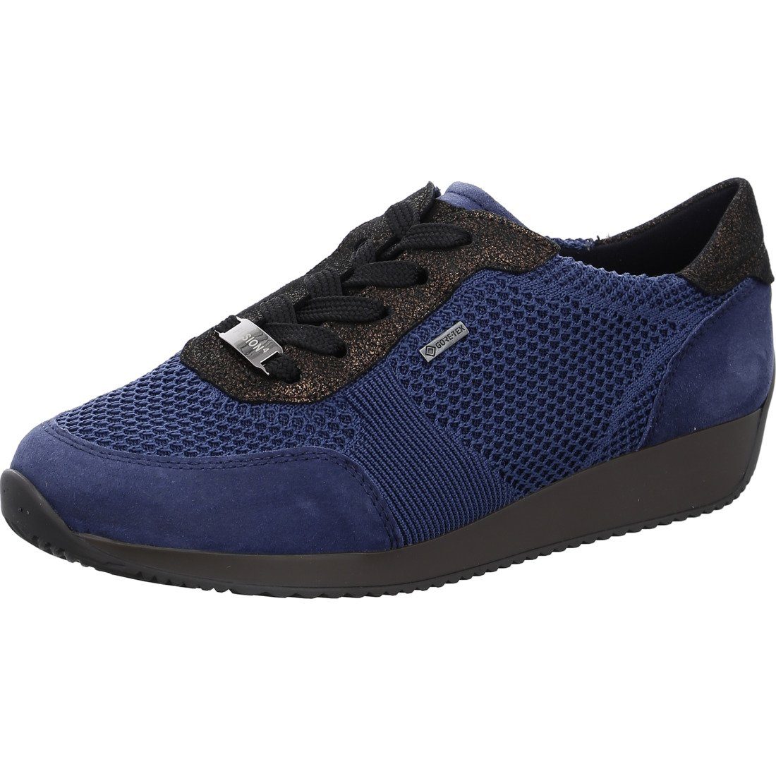 Schnürschuh Ara Schnürschuh - Schuhe, Lissabon Materialmix Ara 043933 blau