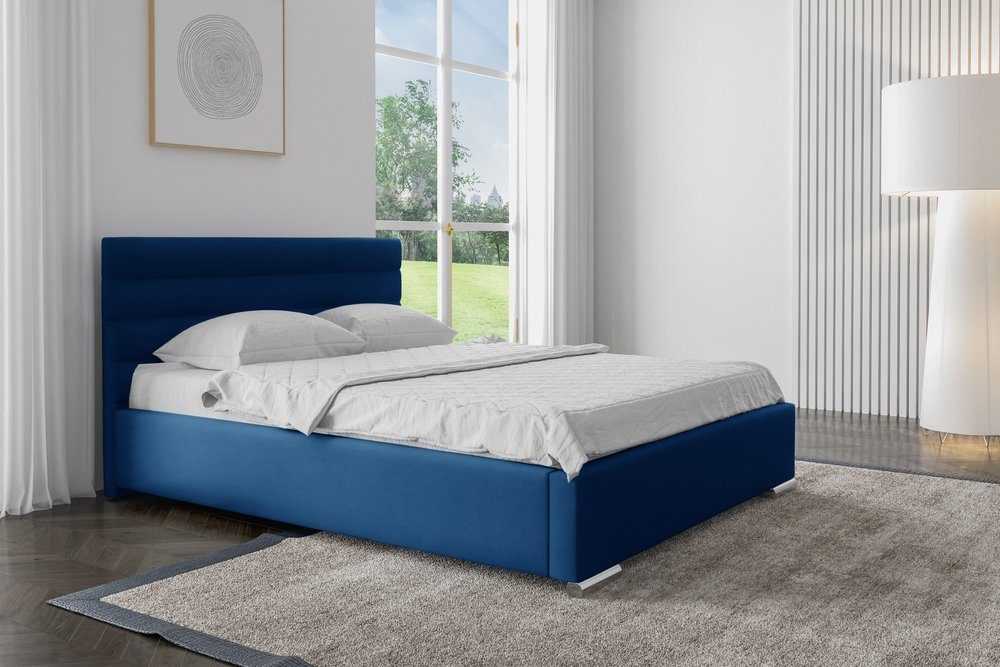 99rooms Polsterbett Salvio (Schlafzimmerbett, Bett), 120/140/160/180/200x200 cm, wahlweise mit Bettkasten, mit Lattenrost