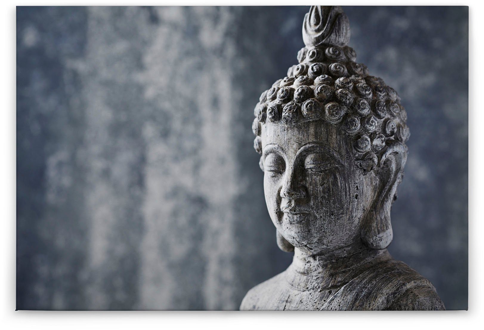 A.S. Création Leinwandbild Asian Culture, blau, Keilrahmen Relax Entspannung Buddha grau St), Asiatisch (1