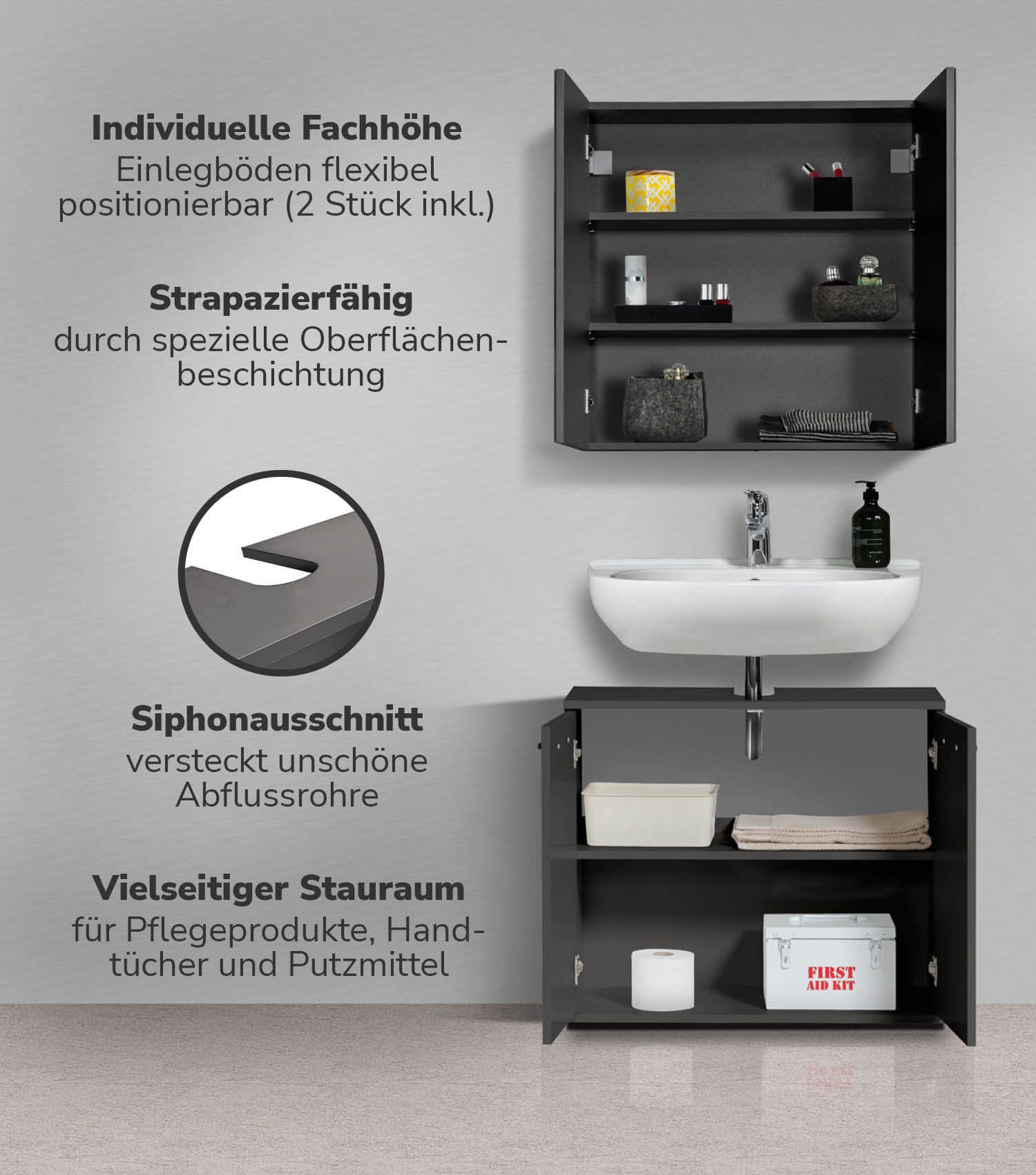mokebo Badmöbel-Set Der Steuermann, (2-teilig), Unterschrank günstig online kaufen