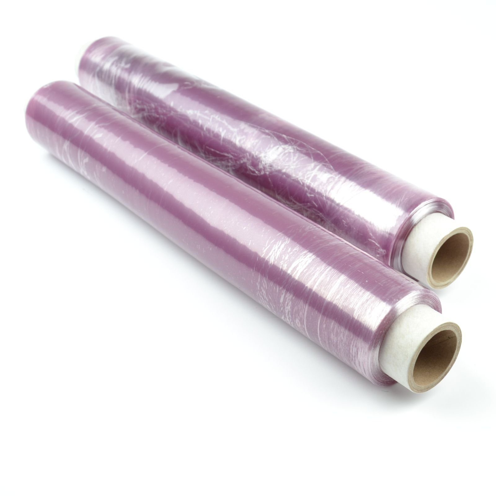 Folienrollen 4 Rollen PVC-Frischhaltefolie, lila (Breite 45 cm, 1200 gr), lebensmittelecht lose auf Rolle Folie violett