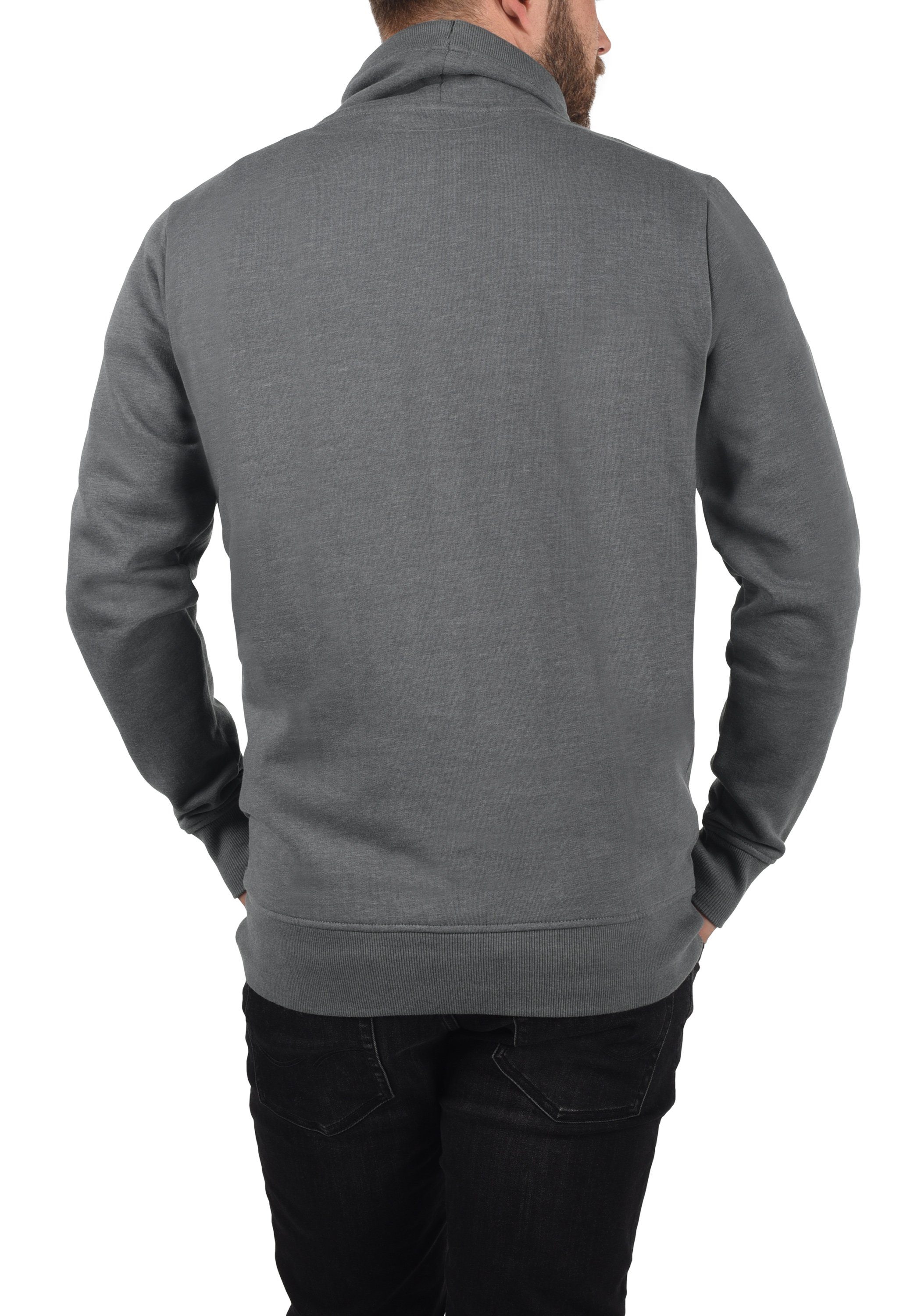 mit !Solid farblichen kontrastreichen Kapuzenpullover Details SDKaan Sweatshirt Grey Melange (1840051)