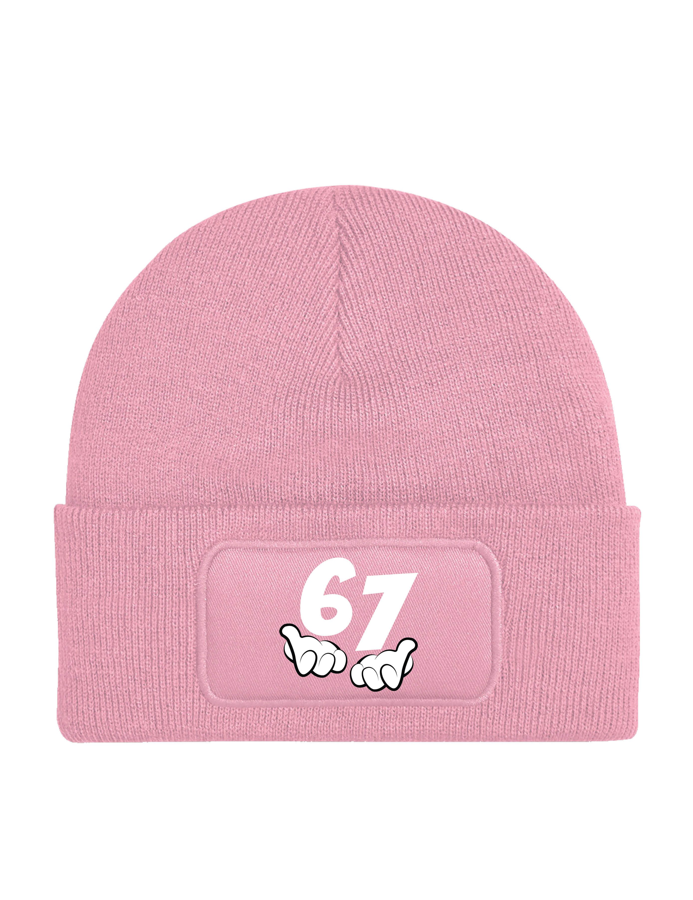 Youth Designz Beanie Unisex "67" Beanie Mütze für Damen & Herren Geschenk Statement mit lustigem Spruch Print für Frauen und Männer
