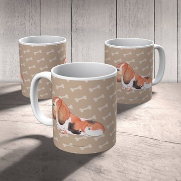 Mr. & Mrs. Panda Tasse Hund Basset Hound - Hundeglück - Geschenk, Becher, Geschenk Tasse, Te, Keramik, Langlebige Designs