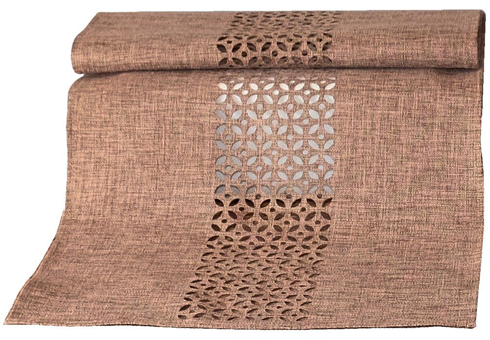 matches21 HOME & HOBBY Tischdecke Tischläufer Durchbrochene Ornamente dunke günstig online kaufen