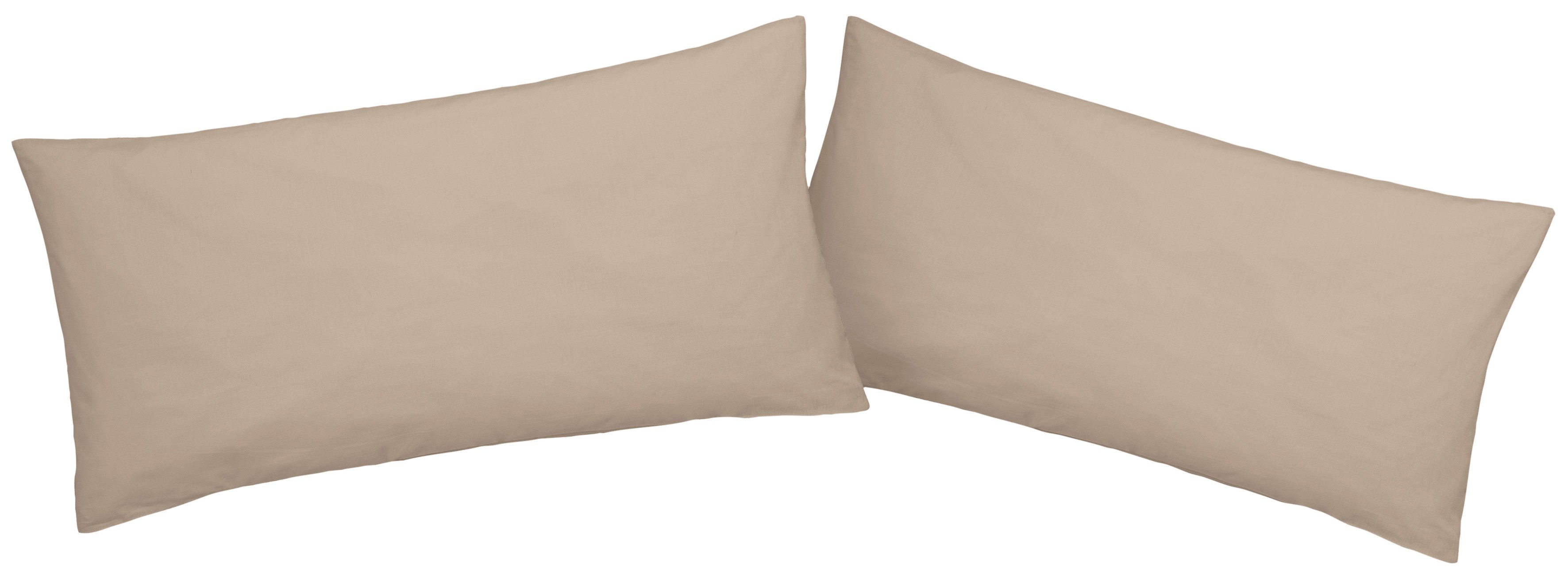 OTTO home Kissenbezüge Luisa., (2 Stück), aus 100% Baumwolle, mit Reißverschluss, atmungsaktiv, uni