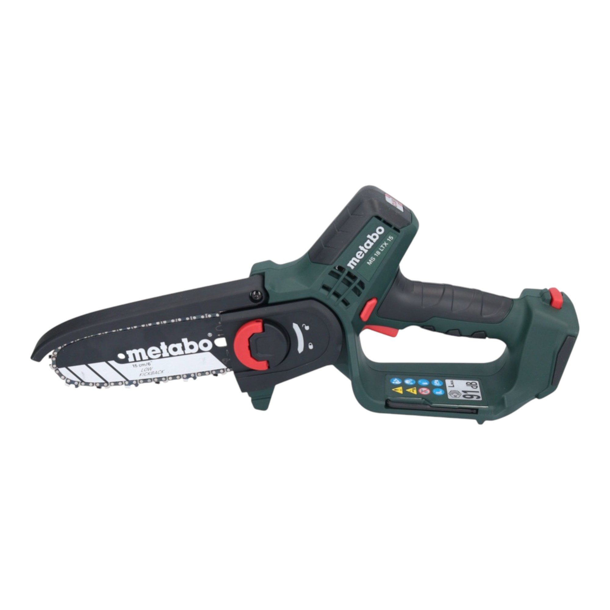 metabo Akku-Kettensäge MS 18 LTX 15 Akku Gehölzsäge 18 V 15 cm 5 m/s + Tasche