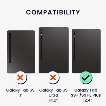 kwmobile Tablet-Hülle Hülle für Samsung s9 FE Plus, Slim Tablet Cover Case Schutzhülle mit Ständer