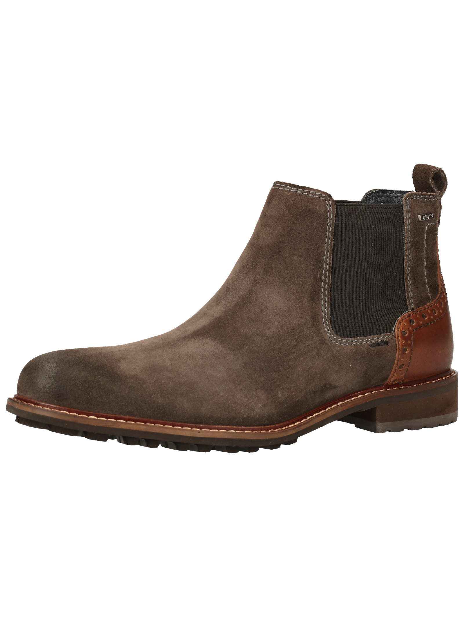 Stiefelette Leder/Textil . Stiefelette