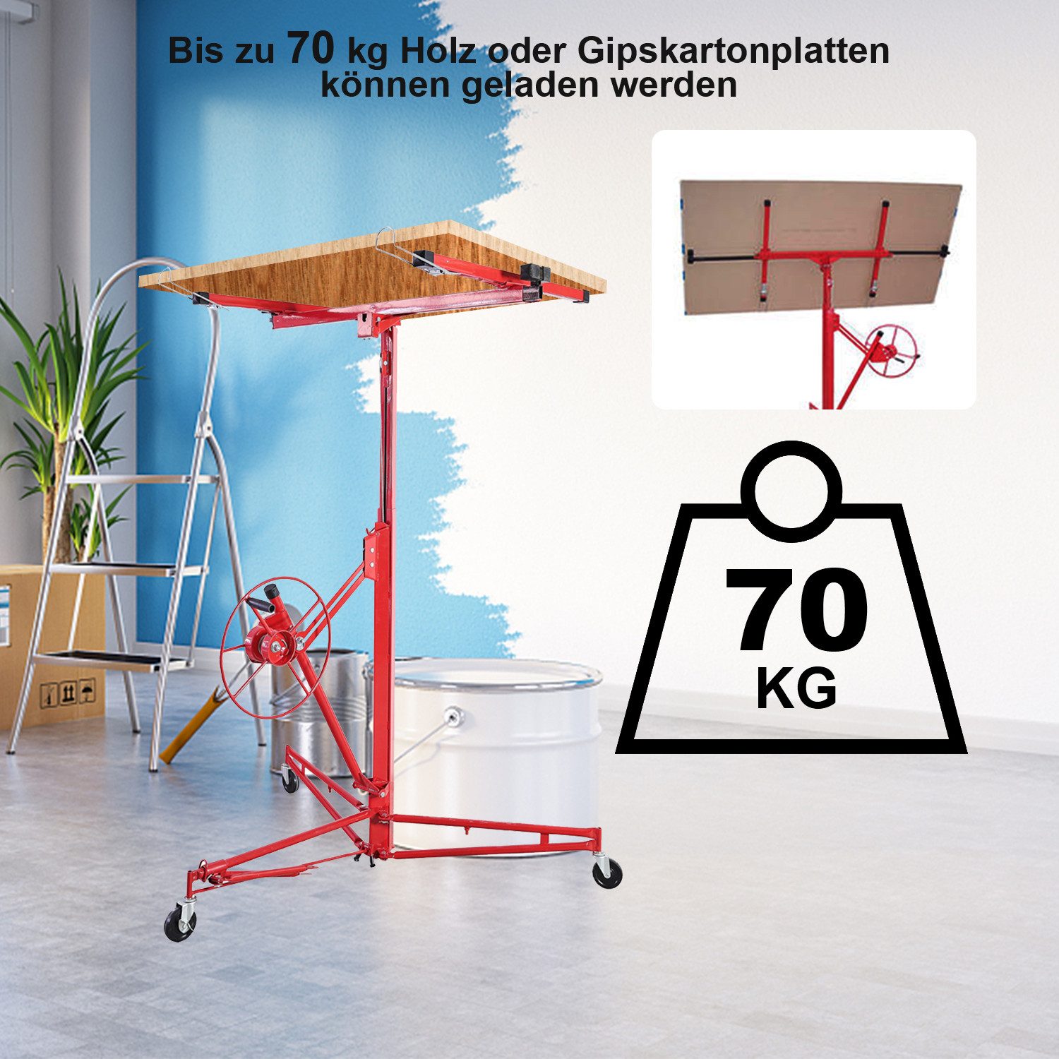 Clanmacy Plattenheber Plattenheber XXL klappbar Rigipsplatte Rigipsplatten Verschiedene, -] – Bild 4 von 5