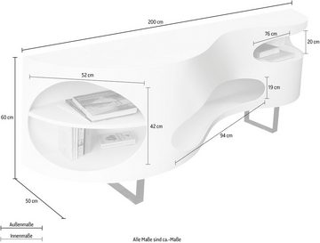 SalesFever Sideboard, Design Kommode in extravaganter Form, Wohnzimmerschrank