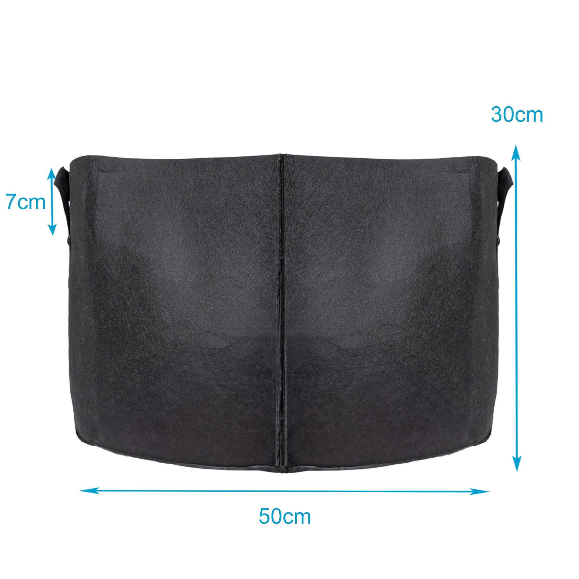 Intirilife Pflanzkübel (10x Vlies Pflanzsack in 56 Liter - 15 Gallon - 50 x 30 cm, 10 St), Pflanzen Übertopf aus Vliesstoff Blumentopf Pflansack Gefäß Griffe