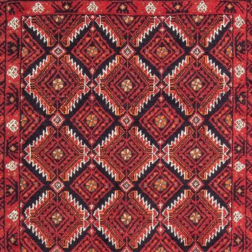 Hochflor-Läufer Belutsch Durchgemustert Rosso 184 x 105 cm, morgenland, rechteckig, Höhe: 8 mm, Handgeknüpft