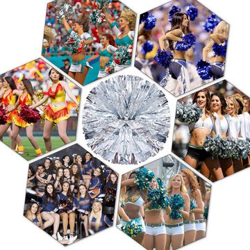 Daisred Seidenpapier 4 Stück Cheerleading Pompoms für Spiele Sport Wettbewerb