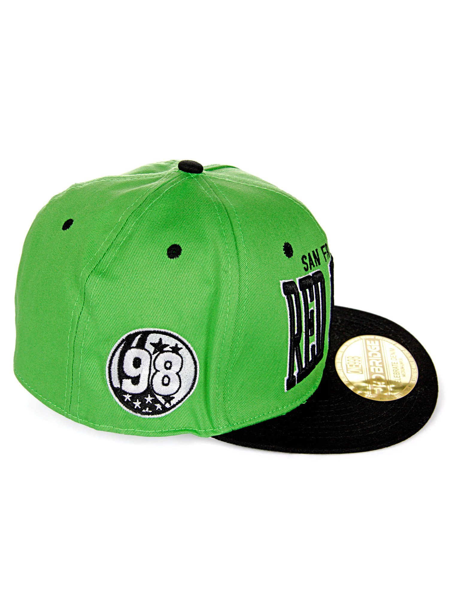 Durham grün-schwarz Baseball Schirm Cap mit RedBridge kontrastfarbigem