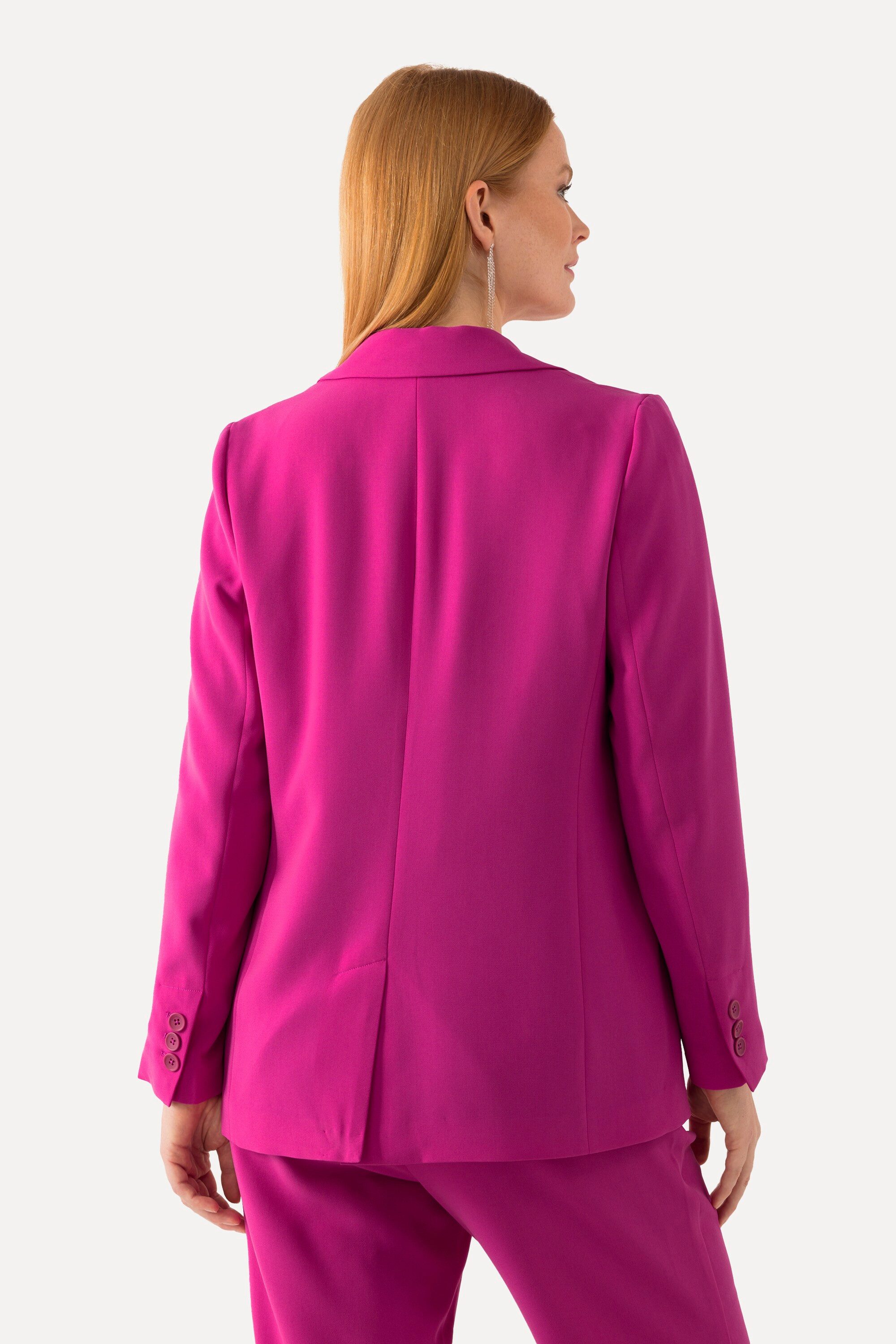 Ulla Popken Blusenblazer Blazer Reverskragen Klappentaschen Knopfverschluss