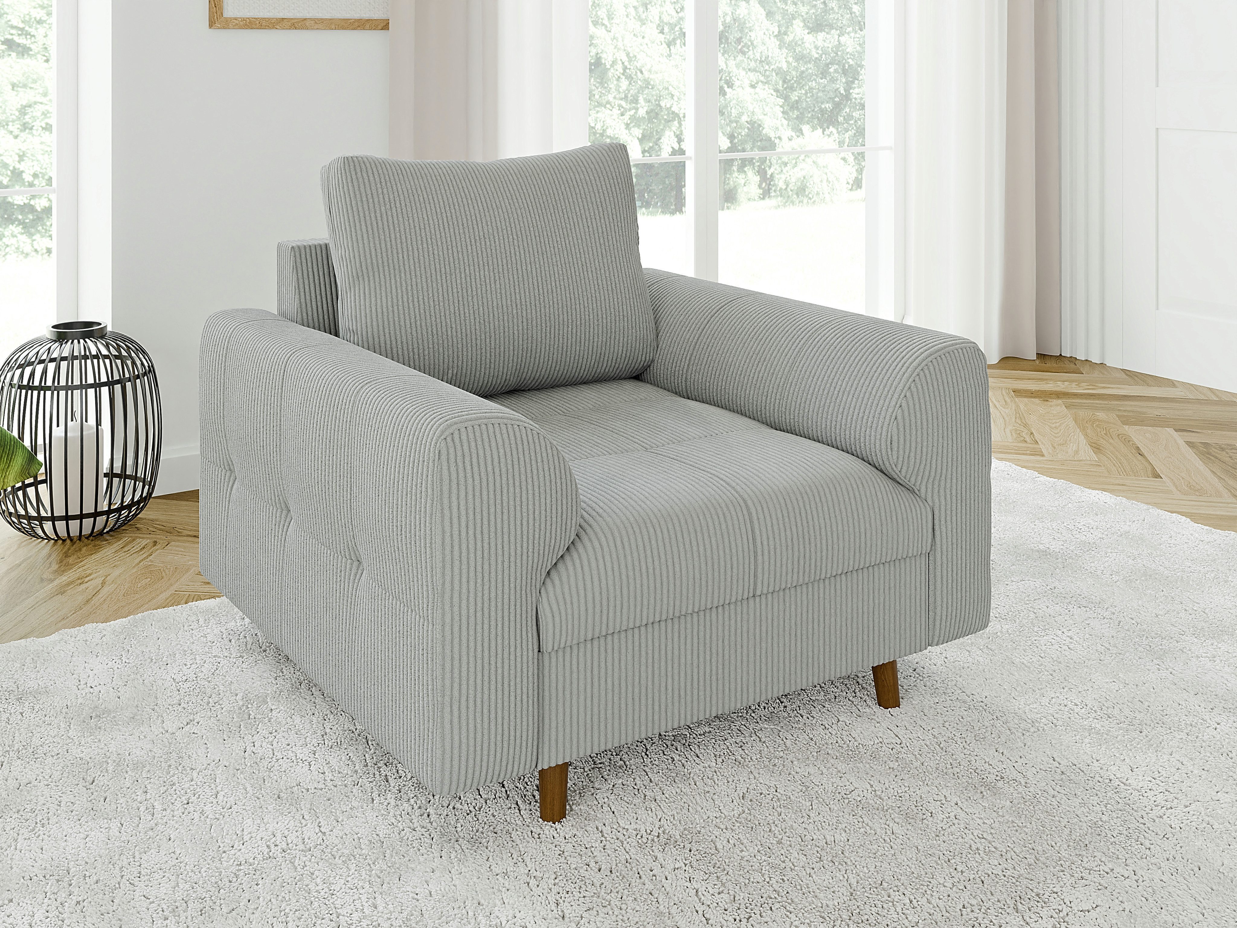 S-Style Möbel Sessel Zara mit Braun günstig online kaufen