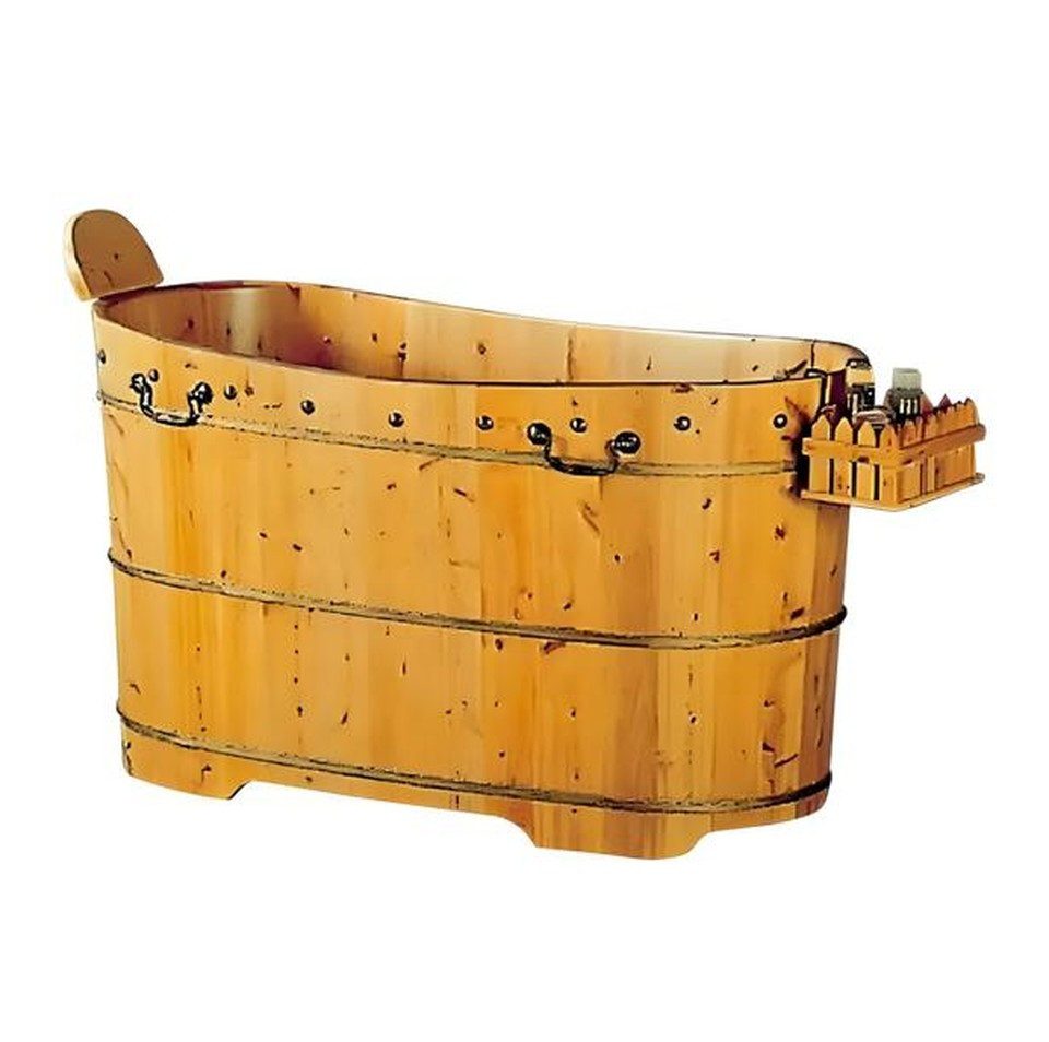 Xlmoebel Badewanne XLMOEBEL Holzbadewanne freistehend in Braun, ergonomisch gestaltet, Made in Europa