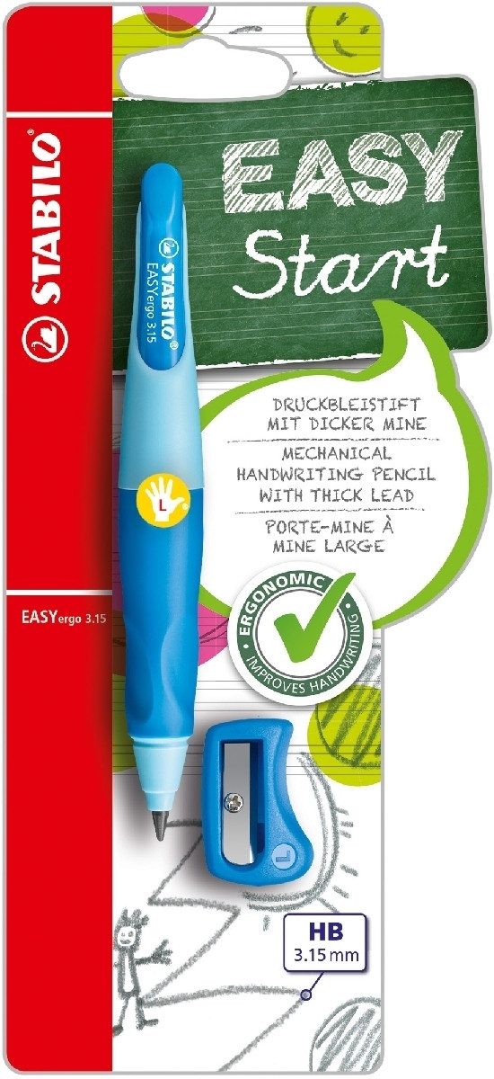 STABILO Bleistift Druckbleistift Easyergo zum Schreibenlernen 3.15 hellblau/dunkelblau