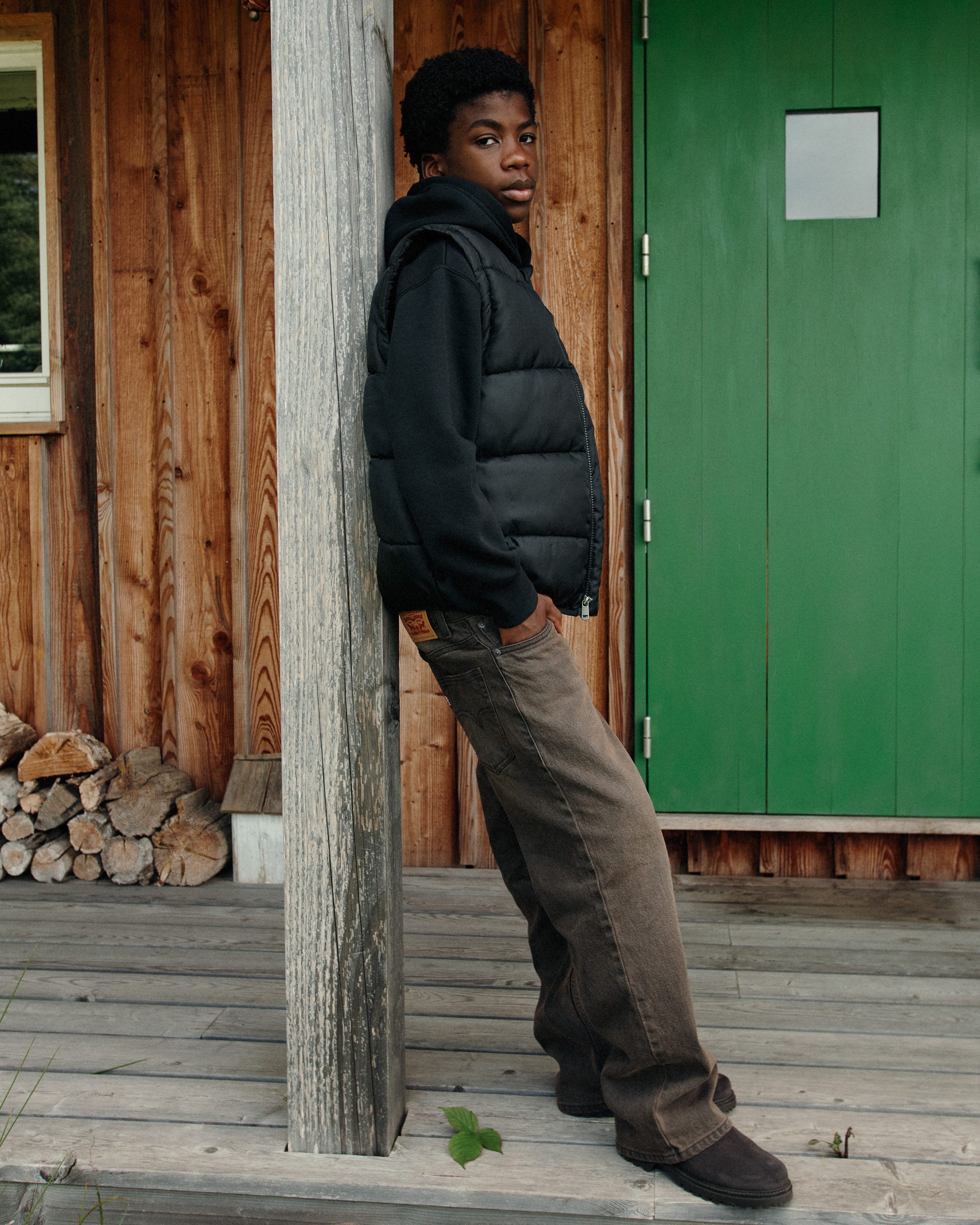 Levi's® Kids Steppweste LVB BATWING EMB PUFFER VEST mit Blouson-Kragen / Logo-Stickerei / für Boys