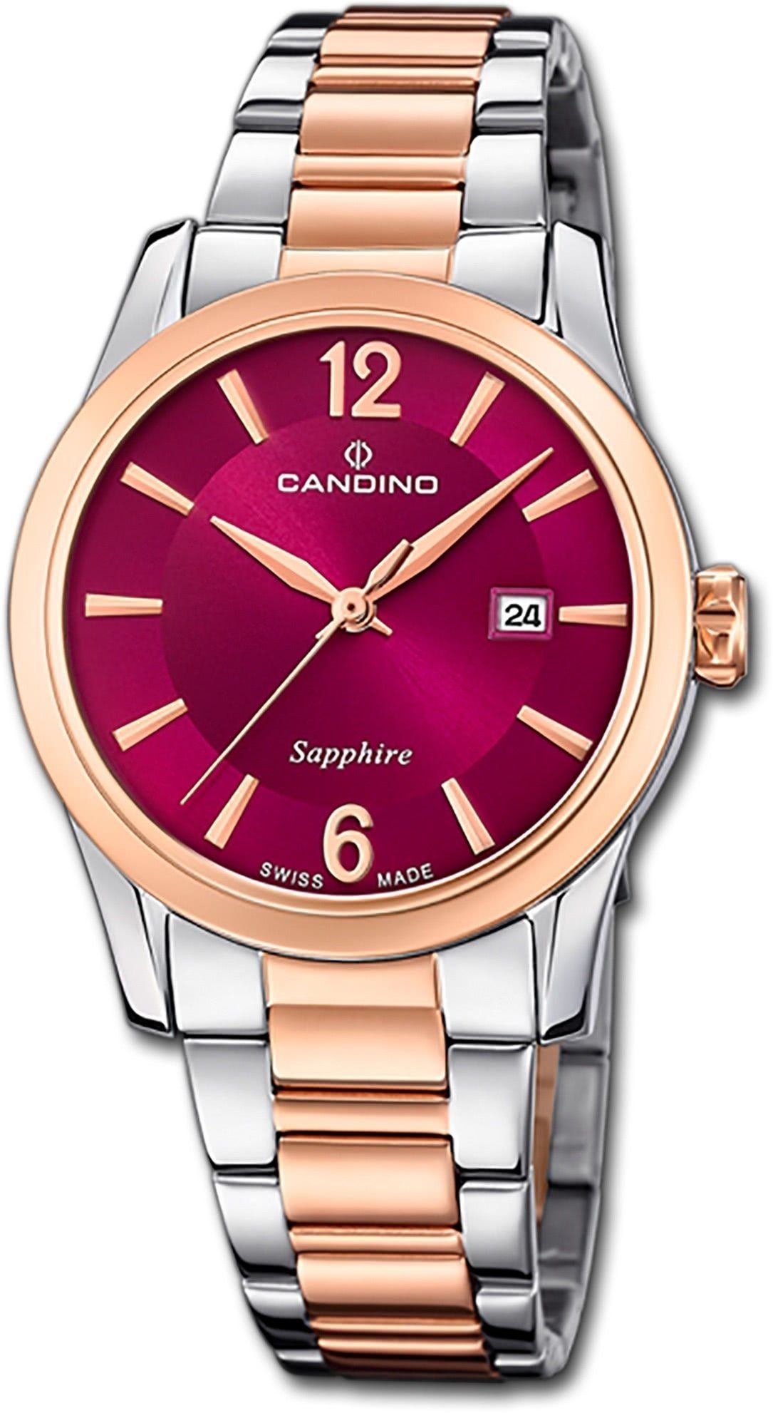 Candino Quarzuhr Candino Damenuhr Classic, Damen Armbanduhr rund, Edelstahlarmband silber, kupfer, roségold