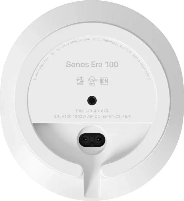 Sonos Era 100 WLAN) (Bluetooth, Stereo weiß Lautsprecher