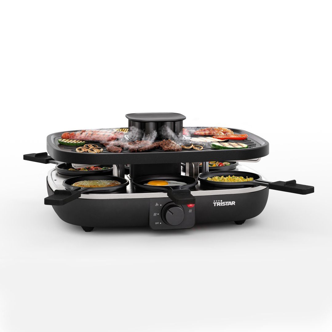 Tristar Raclette Tristar RA-2760 Raclette Clean Air – 1100 W – Für 6 Personen – Luftfil, Luftfiltersystem – Geeignet für 6 Personen