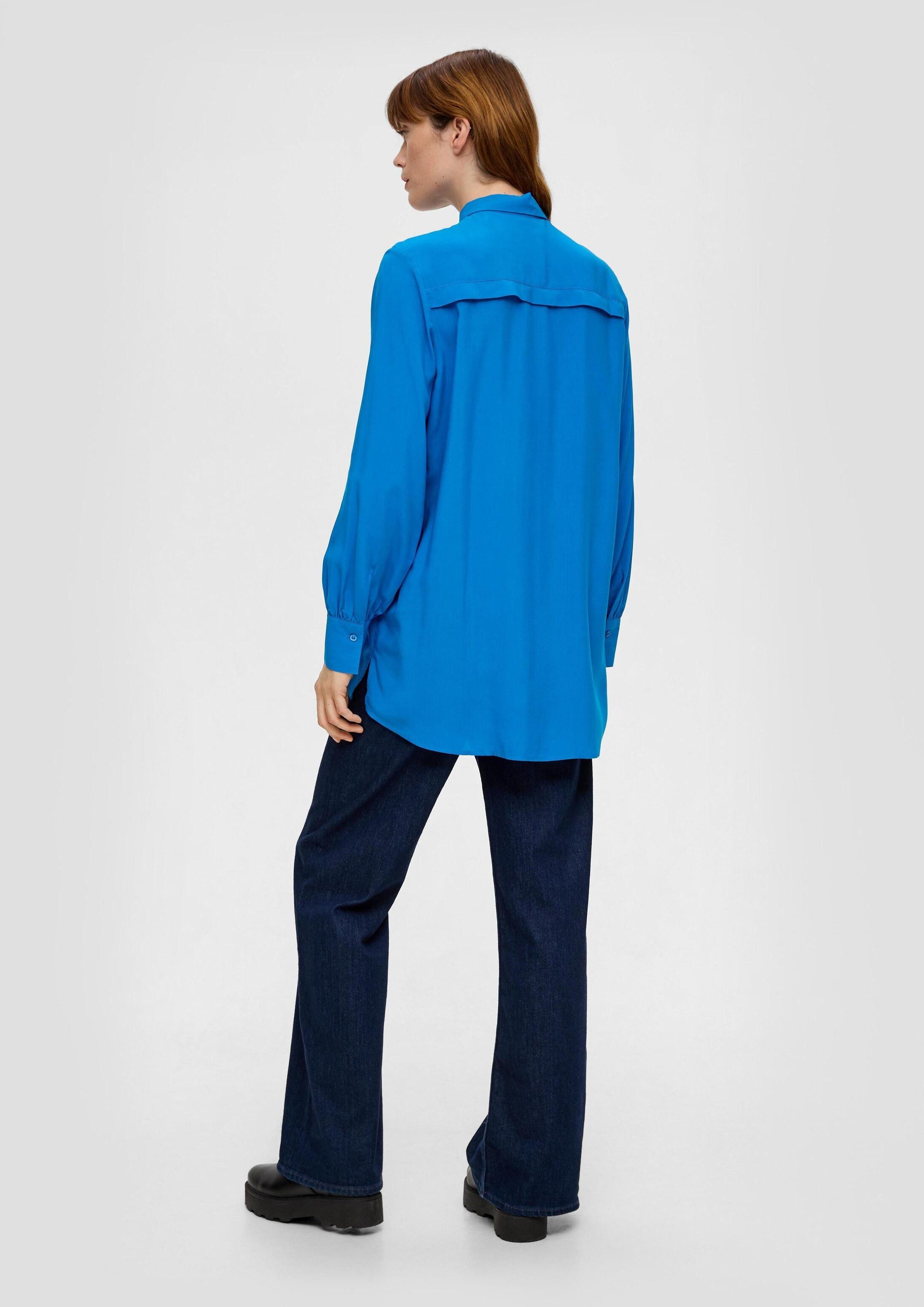 s.Oliver Langarmbluse Bluse Longbluse aus reiner Viskose