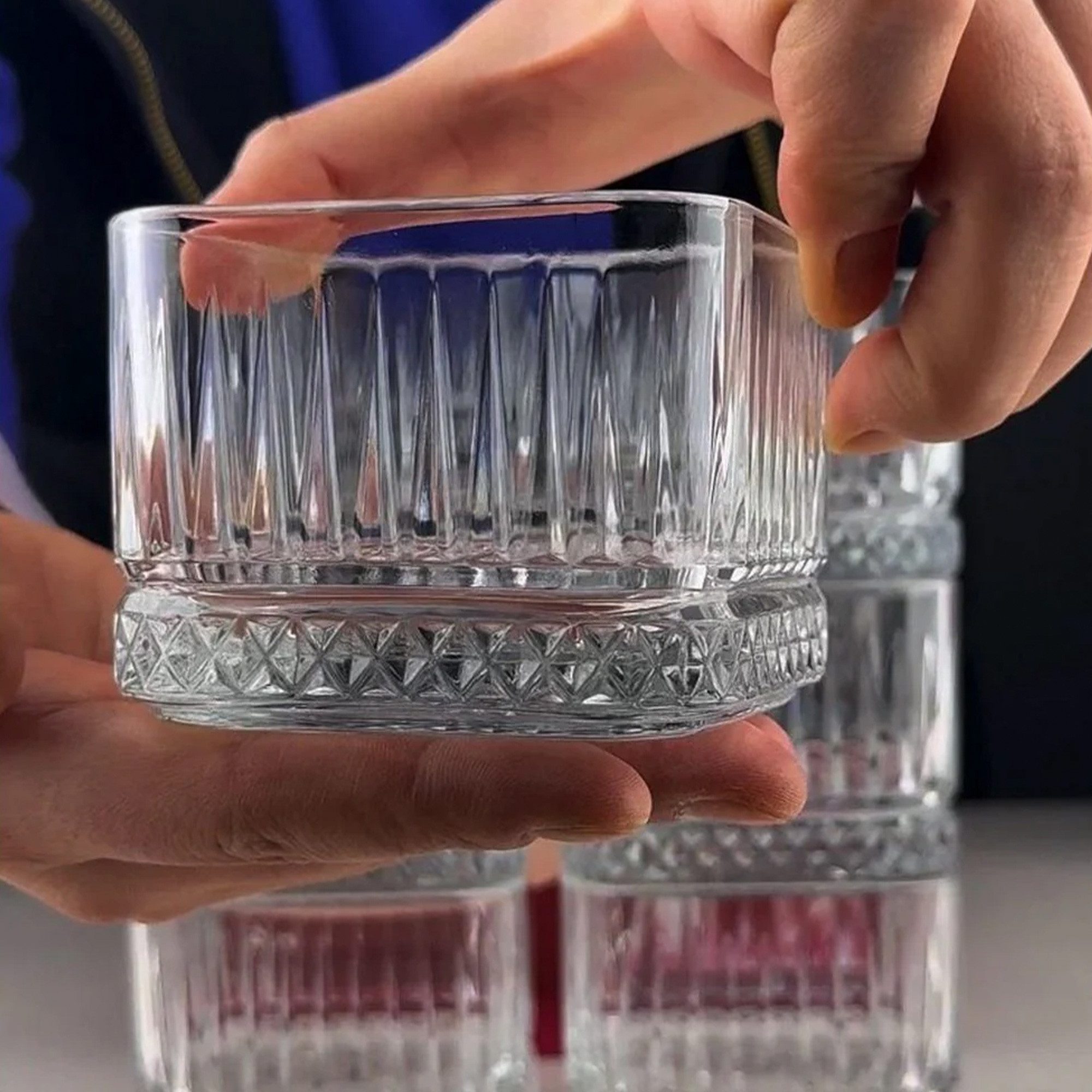 Pasabahce Schale Elysia Stapelbare Quadratisch Glasschale 235 ml (7 3/4 oz), Glas, (8er-Set, 6-tlg), Stapelbar, langlebig, spülmaschinengeeignet