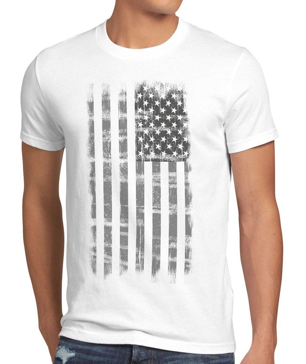 style3 Print-Shirt Herren T-Shirt USA Vintage Flagge stars stripes Amerika United States america us