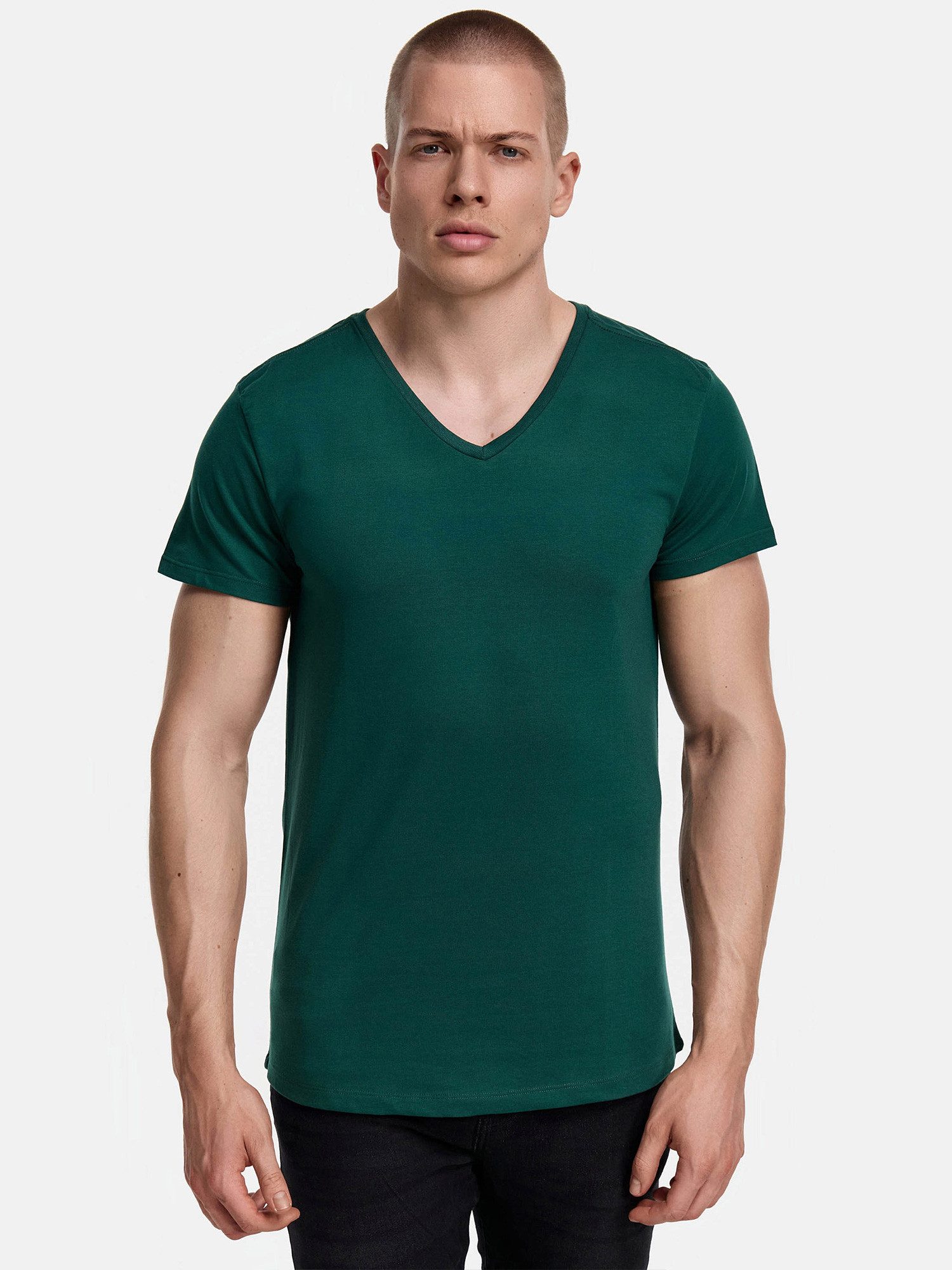 Tazzio T-Shirt E107 (Packung, 7-tlg) Herren Basic V-Ausschnitt günstig online kaufen