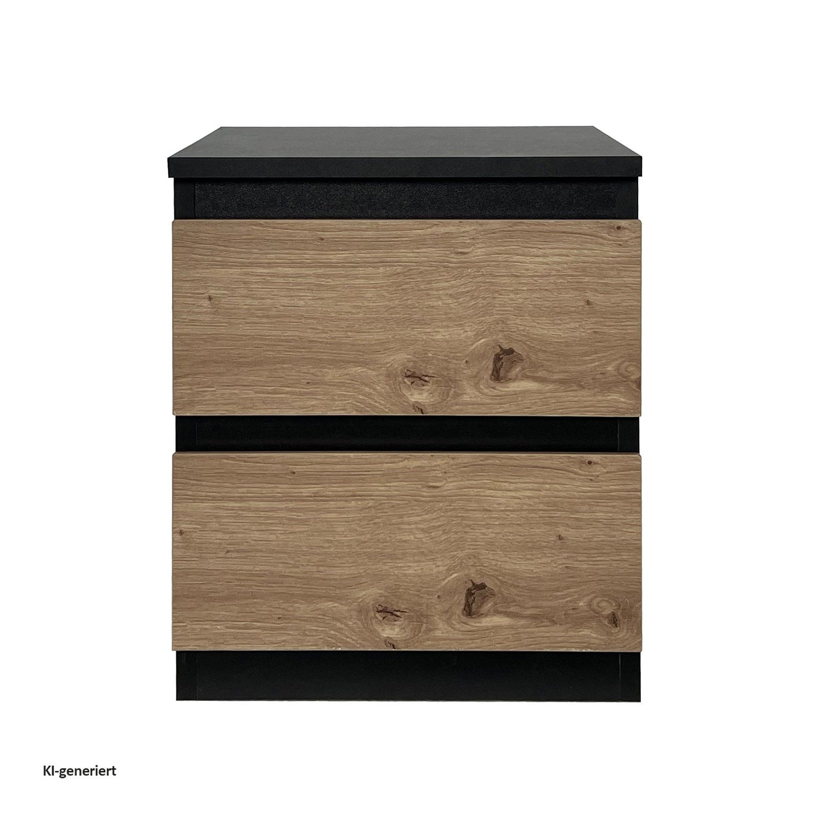 HTI-Living Nachtkommode Nachtkommode mit 2 grifflosen Schubladen (1 Stück, 1 St., 1 Nachtkommode), Nachtschrank Nachttisch – Bild 5 von 5