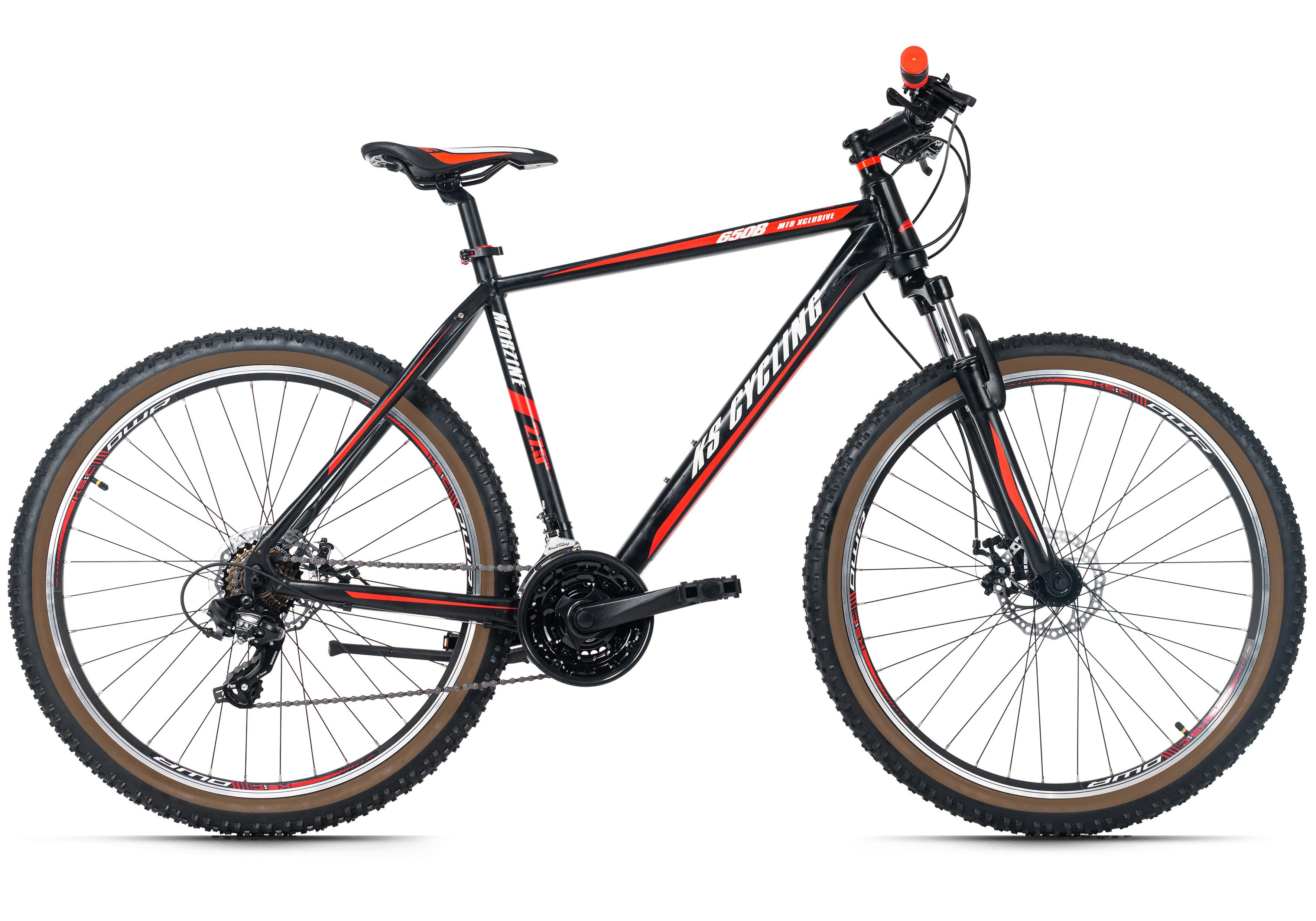 KS Cycling Mountainbike Hardtail 27,5'' Morzine schwarz-rot 21 Gänge, 21 Gang, Kettenschaltung