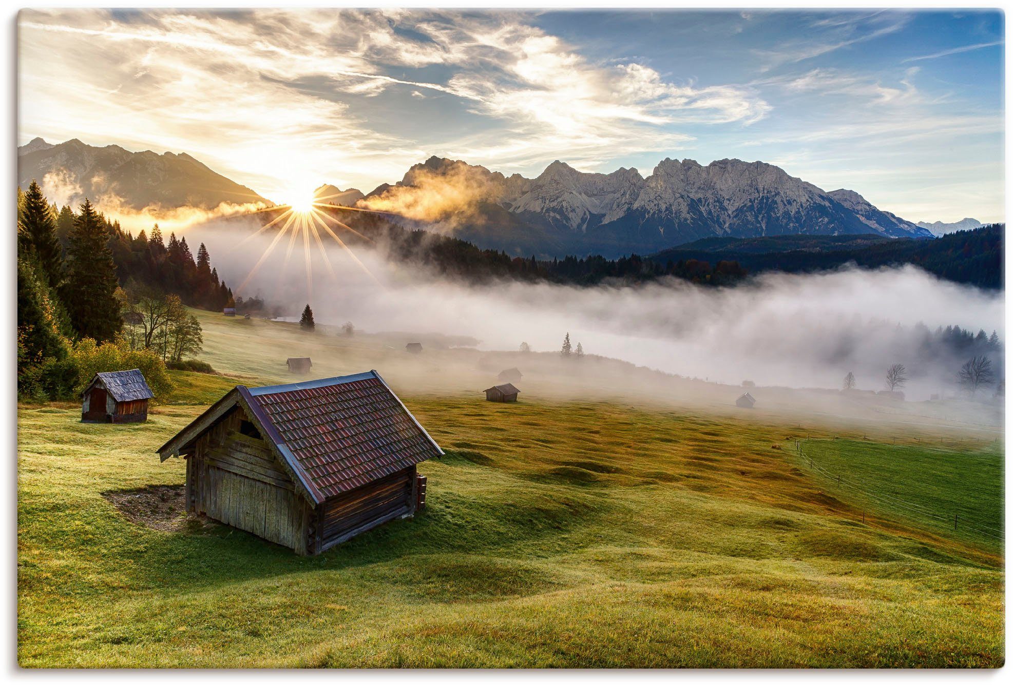 Artland Wandbild Herbst in Bayern, Berge & Alpenbilder (1 St), als Alubild, Outdoorbild, Leinwandbild, Wandaufkleber, versch. Größen