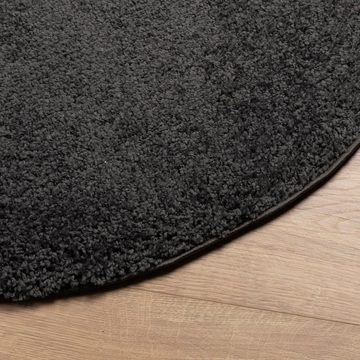 Teppich Teppich Shaggy Hochflor Modern Anthrazit Ø 100 cm, vidaXL, Runde