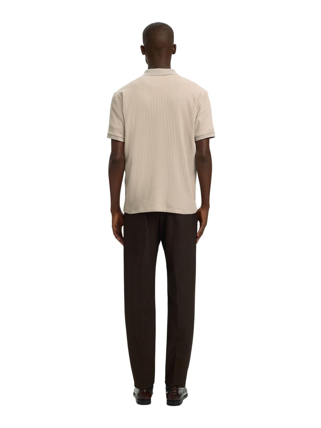 SELECTED HOMME Poloshirt SLMFAVE STRUCTURE SS POLO (1-tlg) aus Baumwollmix